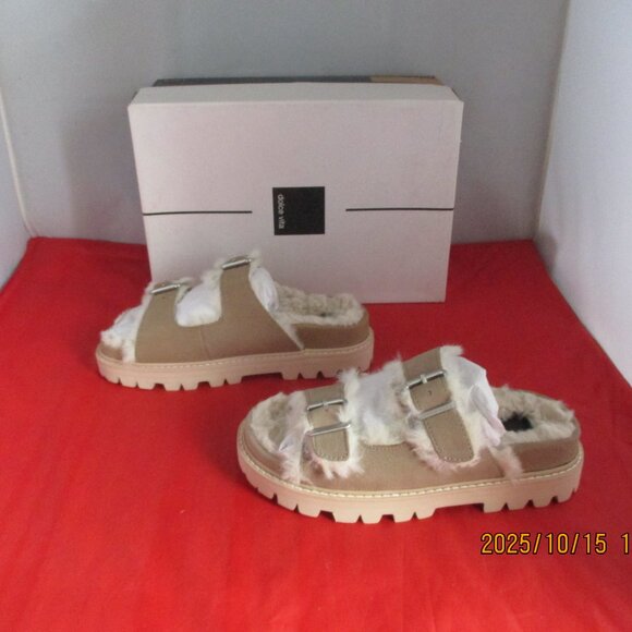 Dolce Vita Neelo Lug Footbed Sandals $120 - US Size 6 - Moss Nubuck - 1385 - Picture 2 of 11